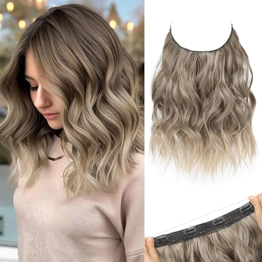 NEW Invisible Wire Hair Extensions Thinner Softer Lace Weft